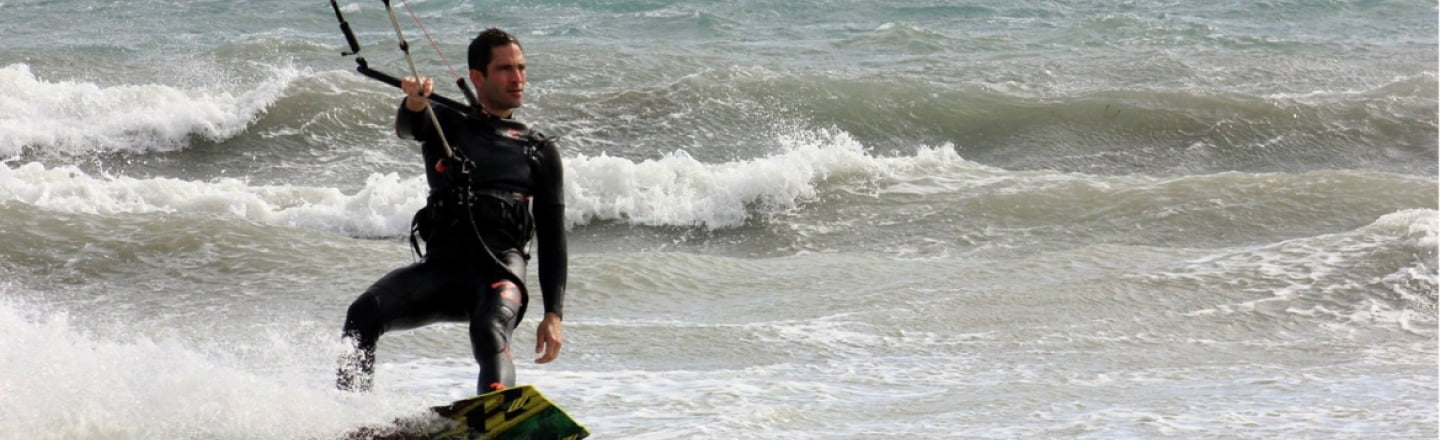 Tandem kite surfing school, Larnaca 