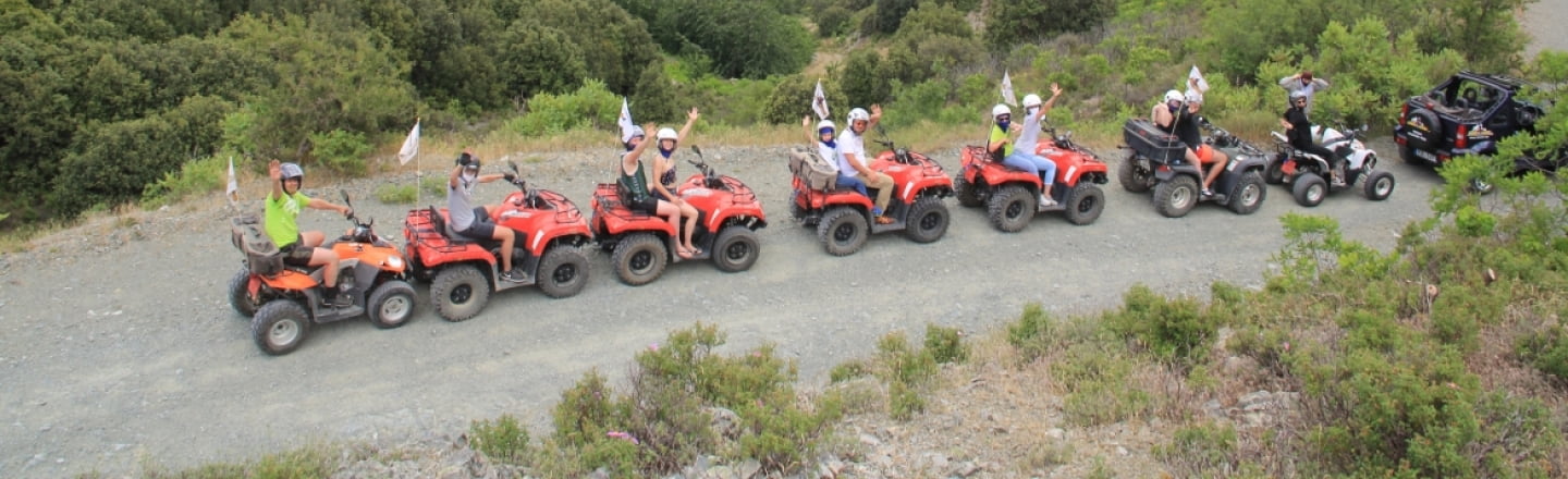 Сафари-прогулки на квадроциклах в «Агрос Квад», Agros Quad safari, Троодос, Лимассол