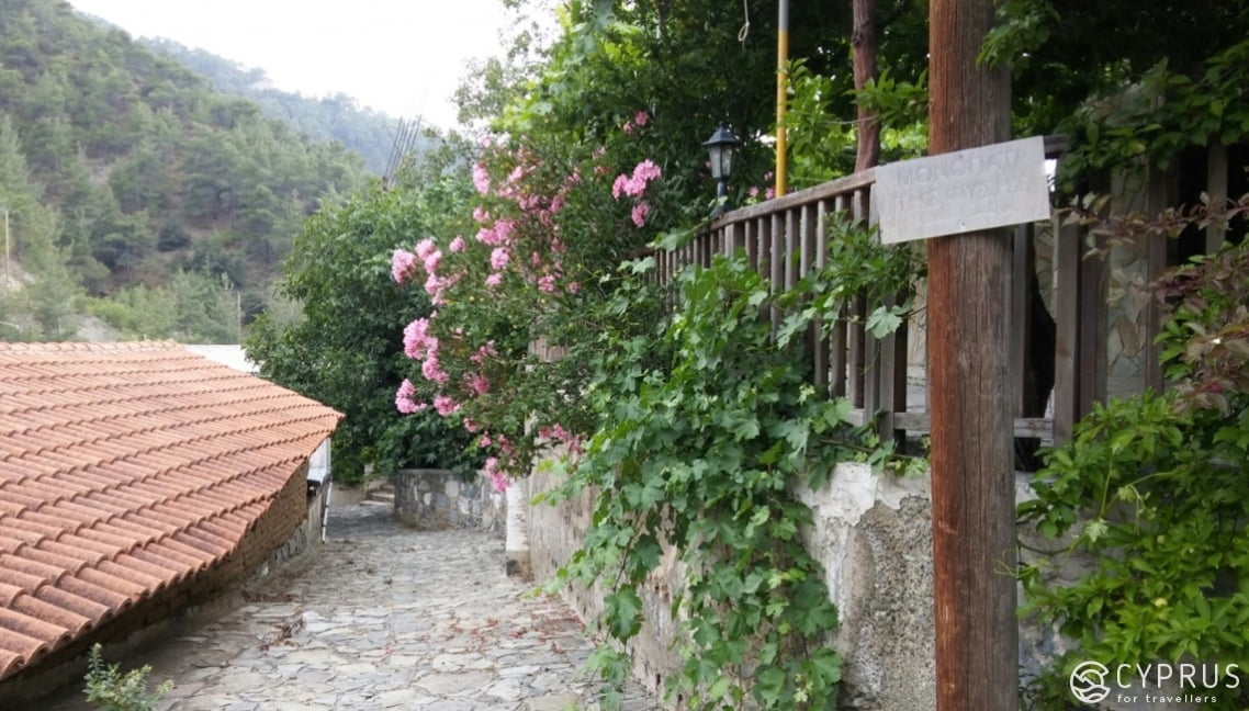 Hiking trail in the village of Kourdali, Cyprus