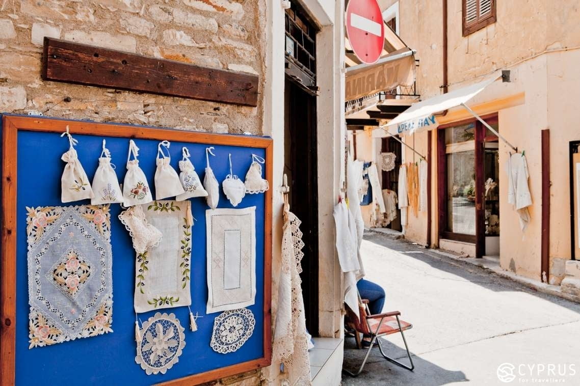 Traditional lace, Lefkara village, Cyprus